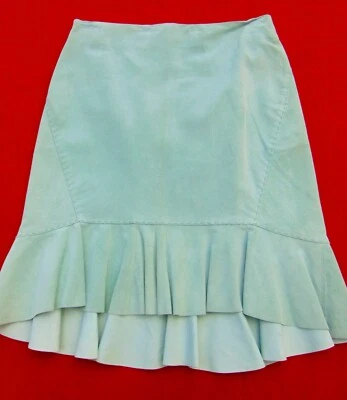ANN TAYLOR LOFT PETITES ~ 2P ~ COLOR AGUA ~ 100% CUERO ~ NUEVO CON ETIQUETAS/ANTES $129 Foto 1 de 4