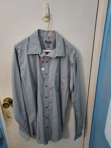 NWT, Van Heusen Shirt, Men's, Gray/Black Check, LT - Picture 1 of 4