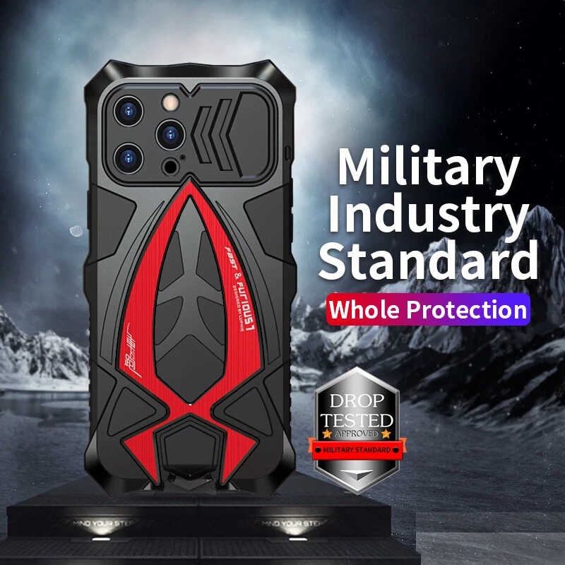 Funda resistente LUPHIE a prueba de polvo a prueba de golpes de aluminio y metal para iPhone 14 13 12 11 X Foto 1 de 4