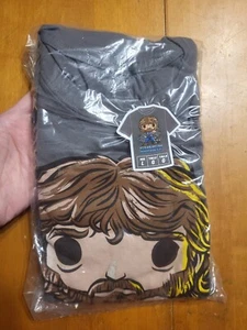 Funko Pop! T-Shirt T-Shirt Erwachsene Unisex Large L grau Spannfutter Norris TARGET LESEN - Bild 1 von 3