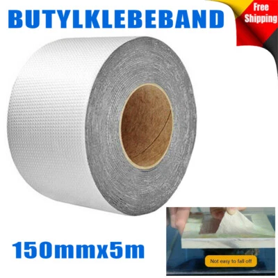 15cm*5m Qualität Wasserdichtes Klebeband Butylkautschuk Aluminiumfolie Band NEU - Bild 1 von 4