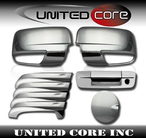 For Dodge Ram Chrome Mirror Signal Light Door Handle Tailgate Chrome Gas Door - Picture 1 of 1