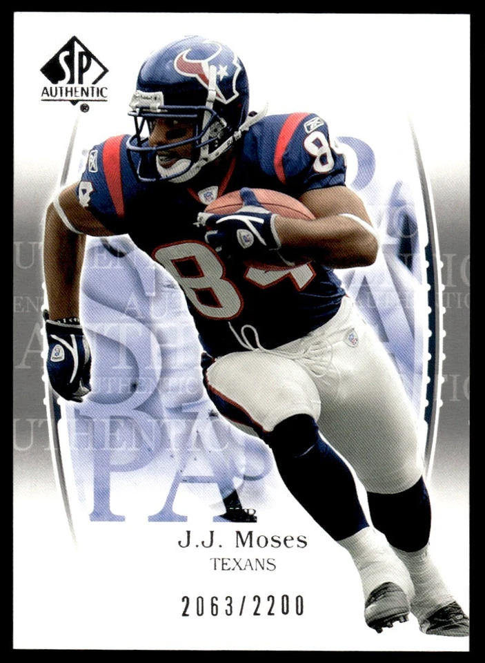 2003 SP Authentic J.J. Moses Rookie 2063/2200 Houston Texans #97 R70 - Image 1 of 2