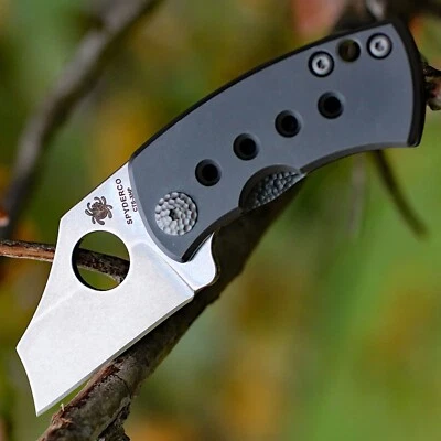 SPYDERCO McBEE FOLDING KNIFE BLACK TITANIUM HANDLE CTS-XHP STAINLESS C236TIP - Image 1 of 4