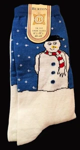 Calcetines Burton Holiday muñeco de nieve mujer escena de nieve 6,6-8,5,40-42 acrílico/nyln rescate de mascotas - Imagen 1 de 2