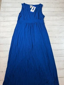 Matty M Womens Cobalt Sleeveless Surplice V-Neck Long Classic Maxi Dress Size: L - Picture 1 of 6