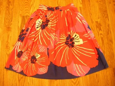 Rare Vtg 60s Handmade TEMPELLA FABRIC BY MARJATTA METSOVAARA Skirt-Waist 28" - Image 1 of 4