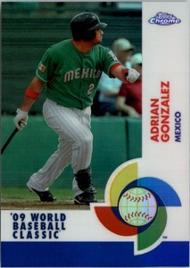 2009 Topps Chrome World Baseball Classic Blue Refractor #W19 Adrian Gonzalez/199