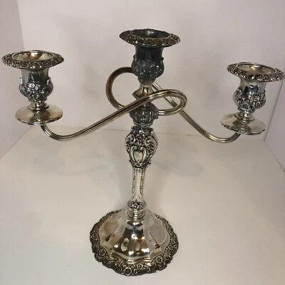 Candelabro International Silver Countess 3 luces plateado hueco 11,25" Foto 1 de 4