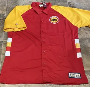 Houston Rockets NEW MAJESTIC HARDWOOD CLASSIC THROWBACK NBA warmup - Picture 1 of 3