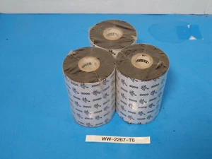 NUEVO Zebra 4.33" x 1476' 02000BK11045 Performance Cinta de Cera Negra LOTE DE 3 - Imagen 1 de 3