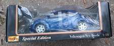 Maisto 1999 Volkswagen New Beetle Dark Blue 1:18 Scale Diecast #31875