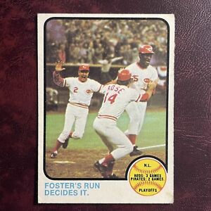 1973 Topps Set PETE ROSE FOSTER 1972 NLCS #202 REDS PIRATES - EX
