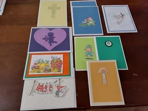 Tarjetas hechas a mano de vacaciones de Pascua San Valentín Acción de Gracias con sobres conjunto texturizado 9 - Imagen 1 de 4