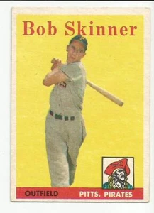 1958 Topps Bob Skinner Pittsburgh Pirates, keine Knicke, saubere Rückseite - EX/MT - #94 - Bild 1 von 2