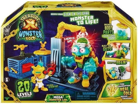 Treasure X Monster Gold Mega Monster Lab 20 Levels of Adventure - Lights Up. NEW Cover
