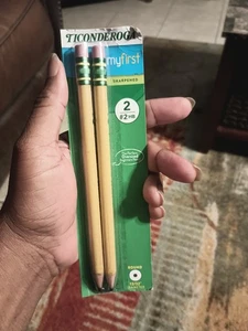 Dixon My First Ticonderoga #2 HB Premium Wood Beginner Pencils, 2 Pack - Picture 1 of 2