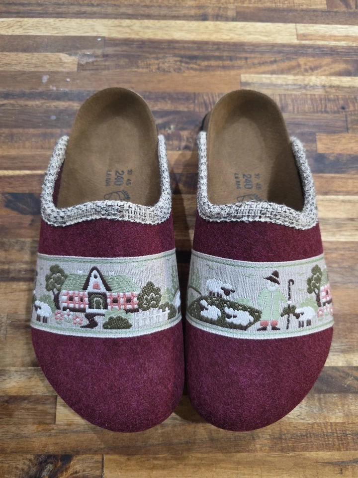 Zuecos sin cordones Birki's By Birkenstock Storytelling para mujer talla 37 EE. UU. 6 granates  Foto 1 de 4