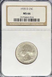 1935-D Washington Quarter MS66 NGC (#PA1575466016) - Picture 1 of 2