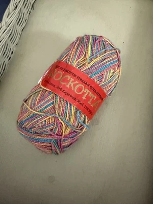 Calcetín Plymouth de lana de algodón súper lavado peso 100 g 414 yardas Sockotta Foto 1 de 4