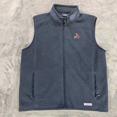 Arizona Cardinals Vineyard Vines Harbor Fleece Vest Mens 2XL Blue Full Zip - Image 1 of 4