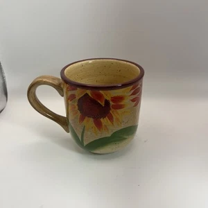 Tazza caffè sole sera di Pfaltzgraff dipinta a mano tazza colorata 20 oz. Girasole - Foto 1 di 6
