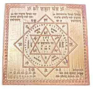 Lord Brahma Yantra In Pure Copper Energized (1.5 X 1.5 Inch) - Picture 1 of 1