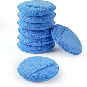 Almohadilla aplicadora de cera de 8 piezas Almohadilla de microfibra de 5 pulgadas con almohadillas de pulido de bolsillo para dedos - Imagen 1 de 8