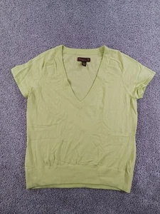 Tommy Bahama Large Womens Sweater Short Sleeve Green V-Neck Viscose Blend - Picture 1 of 8