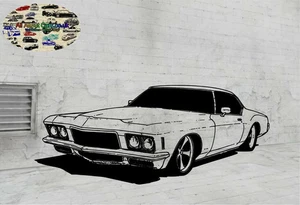 Buick Riviera 1971 -  Wall Art Sticker - ( 2 designs to choose ) - Picture 1 of 4