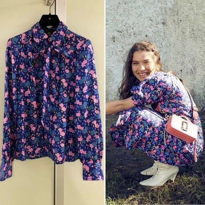 MARC JACOBS THE SILK SHIRT Blusa con fiocco con stampa floreale - Immagine 1 di 4