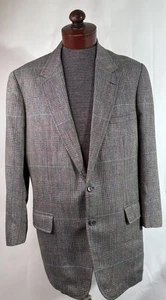 Vtg Mens 46L Brooks Brothers Blazer Sport Coat Jacket Wool Blend Check Plaid EUC - Picture 1 of 16
