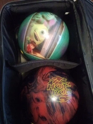 monster inc Pixar bowling ball (+ storm hot rod pro + krs bag) - Image 1 of 4