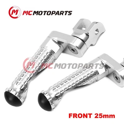 For Yamaha FZ400 97-00 99 98 MPRO 25mm Extended SILVER Front Foot Pegs - Изображение 1 из 4