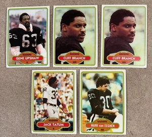 1981 Topps Football Raiders 5 card lot...HOF Gene Upshaw & Cliff Branch & more - Picture 1 of 7