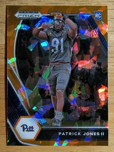 Panini Prizm Draft Picks 2021 Prizms Orange Ice #130 Patrick Jones II - Imagen 1 de 2