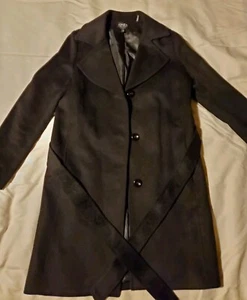 Jones New York geknöpfter Wandermantel aus Wollmischung in Schwarz Größe 6. Kostenloser Versand   - Bild 1 von 8