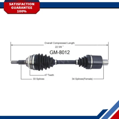 Junta de eje CV del lado del pasajero delantero derecho compatible con Saturn SL SC serie 1994-2002 Foto 1 de 3