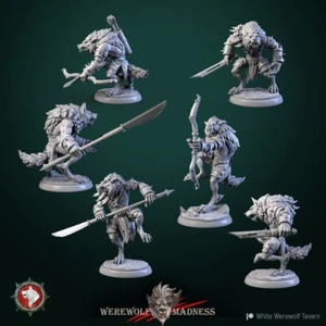 Lupi mannari Werewolf Warrior Fighter Ranger Rogue miniatura | DnD D&D - Foto 1 di 8