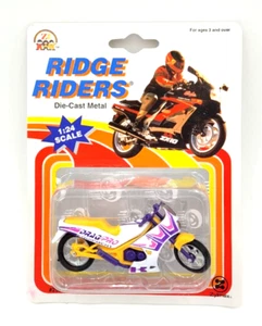 1994 Zylmex Ridge Riders Drag Pro Equipment Die Cast Motorcycle 1:24 White - Picture 1 of 6