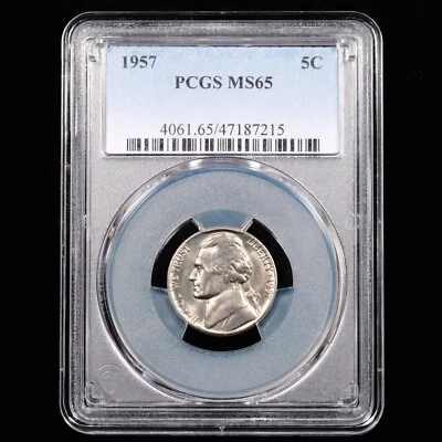 1957 Jefferson Nickel 5c - PCGS GRADED MS65 - Image 1 of 4