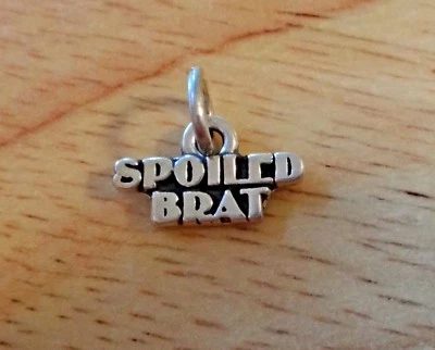 Plata de ley 9x14 mm dice encanto mocoso mimado! Foto 1 de 3