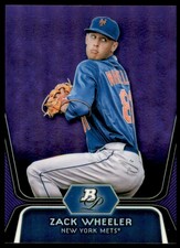 2012 Bowman Platinum Prospects Purple Refractors #BPP48 Zack Wheeler