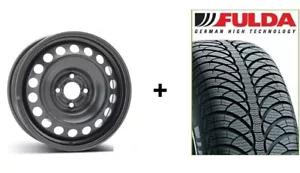 Winterräder Fiat 500 FA1 elektro 4x Stahlfelgen + Fulda Winterreifen 185/65 R15 - Bild 1 von 1