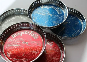 9 piezas Lote de posavasos cromados vintage de Estados Unidos y monumentos ~ hechos en Japón  - Imagen 1 de 5