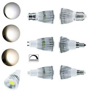 Dc24v Led Cob Spotlight 6w 9w 12w Dimmable Light Bulbs Spot Bulb Lights E27 Gu10 - Picture 1 of 13