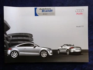 Audi TT Coupe und TT Roadster Prospekt 4.2008 mit Preisliste AH Brandt - Picture 1 of 10
