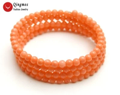 Brazalete envolvente de alambre de acero con perlas blancas naturales redondas de 4-5 mm para mujer joyería b441 Foto 1 de 4