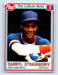 1990 POST CEREAL DARRYL STRAWBERRY NEW YORK METS #10