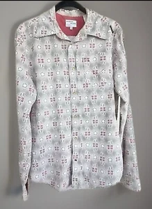 Energie Mens Jean ‘session worn-out & d-stressed White Red Pattern Size Large - Picture 1 of 20